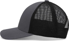 Pacific Headwear P114 Low-Pro Trucker Cap - Graphite Black Graphite