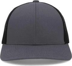 Pacific Headwear P114 Low-Pro Trucker Cap - Graphite Black Graphite