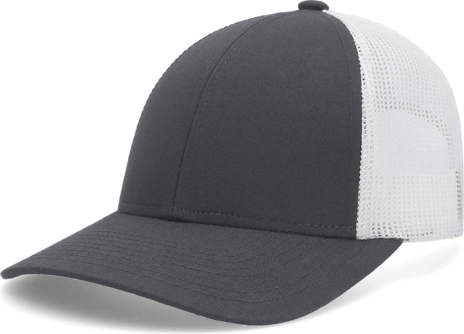Pacific Headwear P114 Low-Pro Trucker Cap - Graphite White Graphite - Graphite White Graphite / 6 1/2’’ - 7’’
