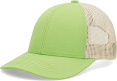 Pacific Headwear P114 Low-Pro Trucker Cap - Green Glow Beige Green Glow - Green Glow Beige Green Glow / 6 1/2’’ - 7’’