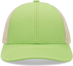 Pacific Headwear P114 Low-Pro Trucker Cap - Green Glow Beige Green Glow
