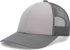 Pacific Headwear P114 Low-Pro Trucker Cap - Heather Gray Light Charcoal Light Charcoal - Heather Grey Light Light