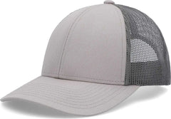 Pacific Headwear P114 Low-Pro Trucker Cap - Heather Grey Light Charcoal Heather Grey - Heather Grey Light Charcoal