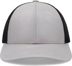 Pacific Headwear P114 Low-Pro Trucker Cap - Heather Grey Light Charcoal Heather Grey