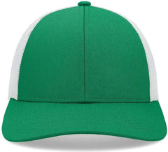 Pacific Headwear P114 Low-Pro Trucker Cap - Kelly White Kelly
