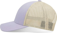 Pacific Headwear P114 Low-Pro Trucker Cap - Lavender Beige Lavender - Lavender Beige Lavender / 7’’ - 7 7/8’’