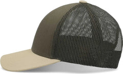 Pacific Headwear P114 Low-Pro Trucker Cap - Moss Beige
