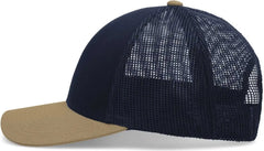 Pacific Headwear P114 Low-Pro Trucker Cap - Navy Buck