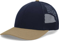Pacific Headwear P114 Low-Pro Trucker Cap - Navy Buck - Navy Buck / 6 1/2’’ - 7’’