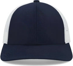 Pacific Headwear P114 Low-Pro Trucker Cap - Navy White Navy