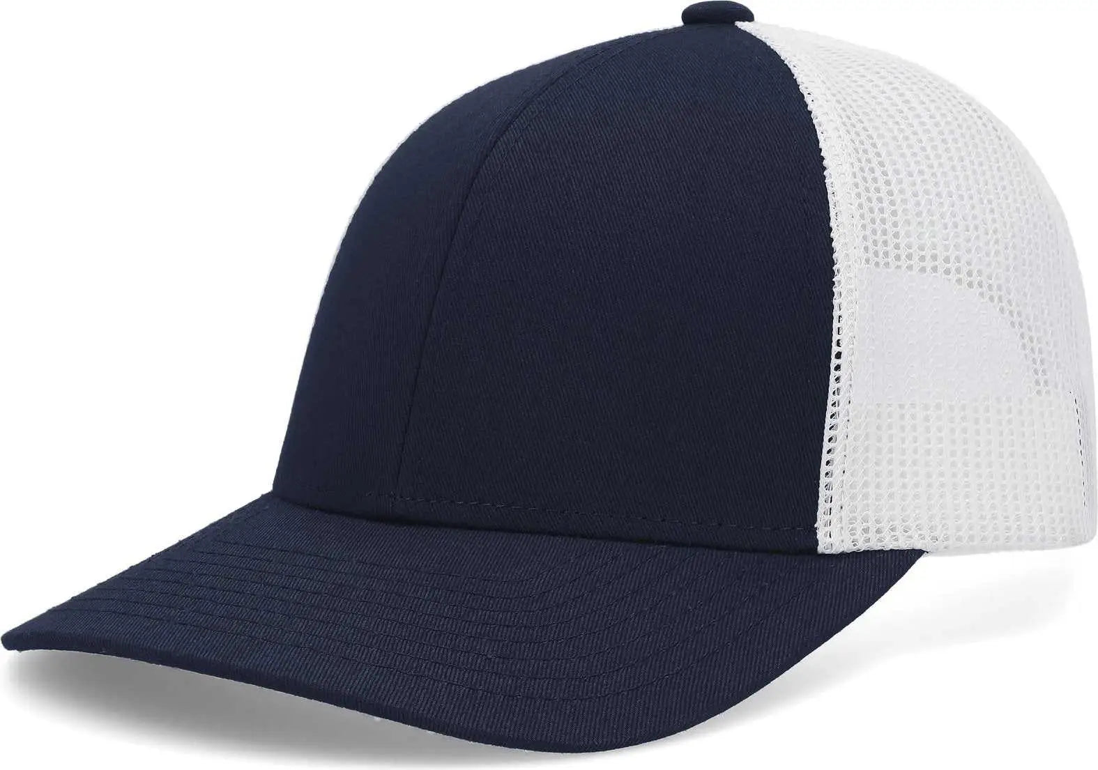 Pacific Headwear P114 Low-Pro Trucker Cap - Navy White Navy - Navy White Navy / 6 1/2’’ - 7’’