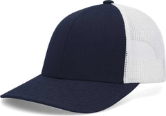 Pacific Headwear P114 Low-Pro Trucker Cap - Navy White Navy - Navy White Navy / 6 1/2’’ - 7’’