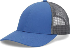 Pacific Headwear P114 Low-Pro Trucker Cap - Ocean Blue Light Charcoal Ocean Blue - Ocean Blue Light Charcoal Ocean Blue