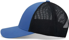 Pacific Headwear P114 Low-Pro Trucker Cap - Ocean Blue Light Charcoal Ocean Blue