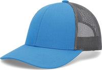 Pacific Headwear P114 Low-Pro Trucker Cap - Panther Teal Light Charcoal Panther Teal - Panther Teal Light Charcoal