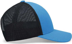 Pacific Headwear P114 Low-Pro Trucker Cap - Panther Teal Light Charcoal Panther Teal