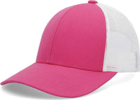 Pacific Headwear P114 Low-Pro Trucker Cap - Pink White Pink - Pink White Pink / 6 1/2’’ - 7’’