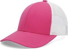 Pacific Headwear P114 Low-Pro Trucker Cap - Pink White Pink - Pink White Pink / 6 1/2’’ - 7’’