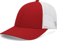 Pacific Headwear P114 Low-Pro Trucker Cap - Red White Red - Red White Red / 6 1/2’’ - 7’’