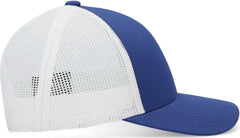 Pacific Headwear P114 Low-Pro Trucker Cap - Royal White Royal