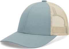 Pacific Headwear P114 Low-Pro Trucker Cap - Smoke Blue Beige Smoke Blue - Smoke Blue Beige Smoke Blue / 6 1/2’’ - 7’’
