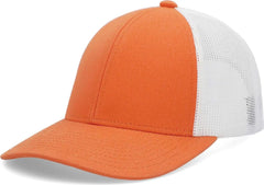 Pacific Headwear P114 Low-Pro Trucker Cap - Tangerine White Orange - Tangerine White Orange / 6 1/2’’ - 7’’