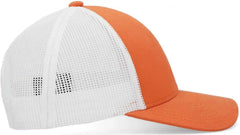 Pacific Headwear P114 Low-Pro Trucker Cap - Tangerine White Orange