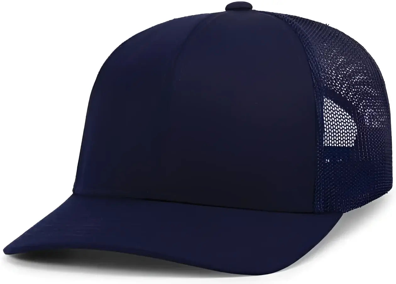Pacific Headwear P114 Low-Pro Trucker Cap - True Navy - True Navy / 7’’ - 7 7/8’’