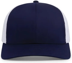 Pacific Headwear P114 Low-Pro Trucker Cap - True Navy White True Navy - True Navy White True Navy / 7’’ - 7 7/8’’