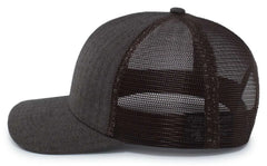 Pacific Headwear P124 Herringbone Trucker Cap - Espresso - Coffee / 7’’ - 7 7/8’’