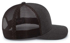 Pacific Headwear P124 Herringbone Trucker Cap - Espresso - Coffee / 7’’ - 7 7/8’’