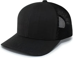 Pacific Headwear P124 Herringbone Trucker Cap - Light Charcoal Black Light Charcoal - Light Charcoal Black Light