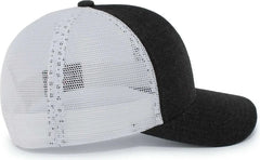 Pacific Headwear P124 Herringbone Trucker Cap - Light Charcoal White Light Charcoal - Light Charcoal White Light