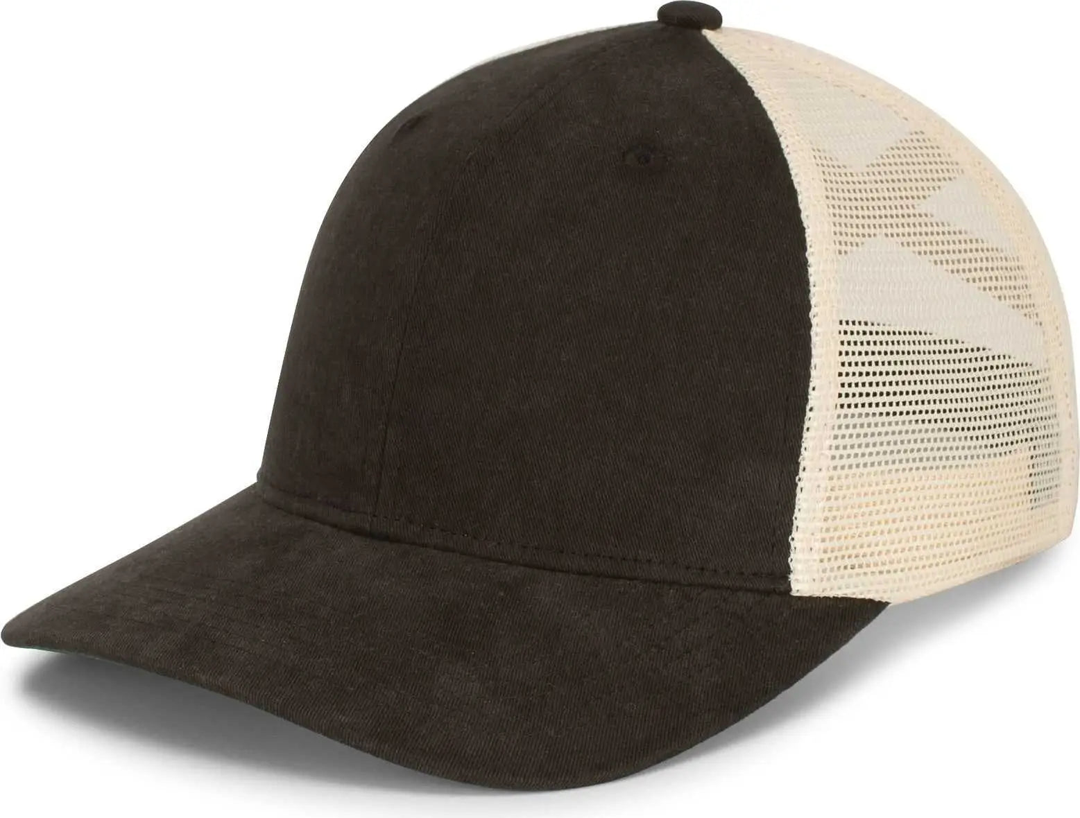 Pacific Headwear P130 Ladies Ponytail Cap - Black Beige Black - Black Beige Black / 7’’ - 7 7/8’’