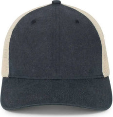 Pacific Headwear P130 Ladies Ponytail Cap - Navy Beige Navy - Navy Khaki / 7’’ 7 7/8’’