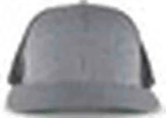 Pacific Headwear P151 Trucker Pacflex Snapback Cap - Heather Grey Lt Charcoal Heather Grey - Gray / 7’’ 7 7/8’’