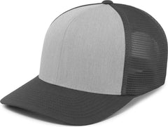 Pacific Headwear P151 Trucker Pacflex Snapback Cap - Heather Grey Lt Charcoal Lt Charcoal - Gray / 7’’ 7 7/8’’