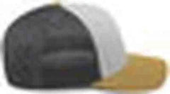 Pacific Headwear P151 Trucker Pacflex Snapback Cap - Heather Grey Lt Charcoal Amber Gold - Gray Gold / 7’’ 7 7/8’’