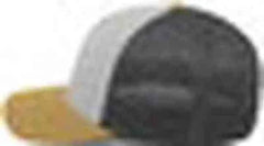 Pacific Headwear P151 Trucker Pacflex Snapback Cap - Heather Grey Lt Charcoal Amber Gold - Gray Gold / 7’’ 7 7/8’’
