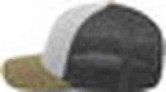 Pacific Headwear P151 Trucker Pacflex Snapback Cap - Heather Grey Lt Charcoal Moss Green - Gray Dark Gray / 7’’ 7 7/8’’