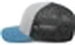 Pacific Headwear P151 Trucker Pacflex Snapback Cap - Heather Grey Lt Charcoal Ocean Blue - Heather Grey Lt Charcoal