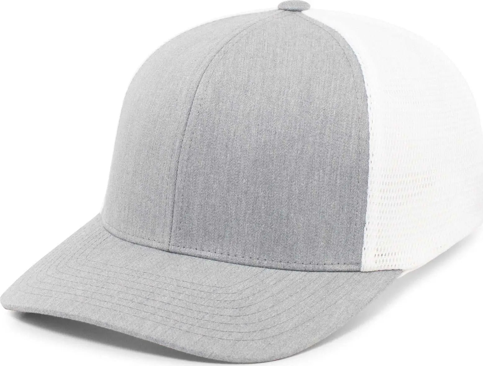 Pacific Headwear P151 Trucker Pacflex Snapback Cap - Heather Grey White Heather Grey - Gray white / 7’’ 7 7/8’’
