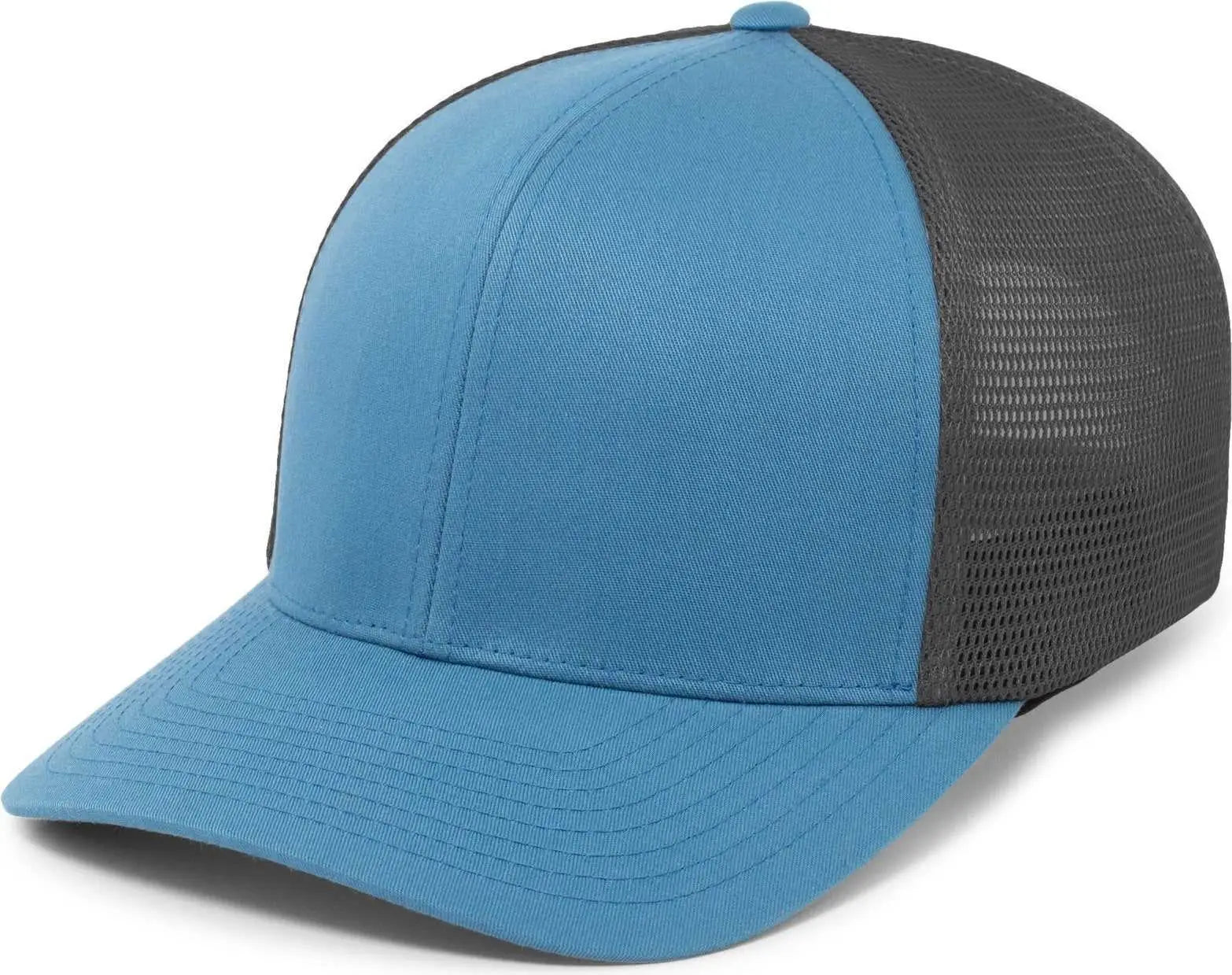 Pacific Headwear P151 Trucker Pacflex Snapback Cap - Ocean Blue Lt Charcoal Ocean Blue - Blue Gray / 7’’ 7 7/8’’