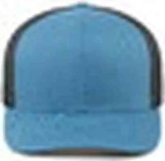 Pacific Headwear P151 Trucker Pacflex Snapback Cap - Ocean Blue Lt Charcoal Ocean Blue - Blue Gray / 7’’ 7 7/8’’
