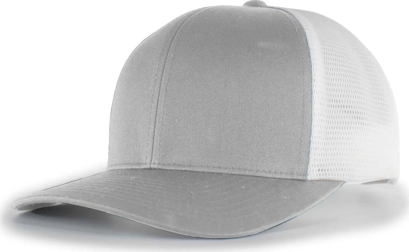 Pacific Headwear P151 Trucker Pacflex Snapback Cap - Silver White Silver - Light Gray White / 7’’ 7 7/8’’