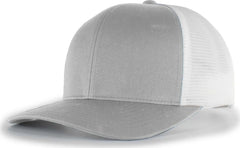 Pacific Headwear P151 Trucker Pacflex Snapback Cap - Silver White Silver - Light Gray White / 7’’ 7 7/8’’