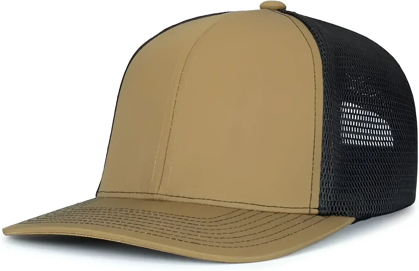 Pacific Headwear P151S Contrast Stitch Trucker Pacflex Snapback Cap - Buck Lt Charcoal Buck - Buck Lt Charcoal Buck