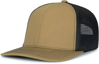 Pacific Headwear P151S Contrast Stitch Trucker Pacflex Snapback Cap - Buck Lt Charcoal Buck - Buck Lt Charcoal Buck