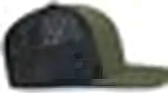 Pacific Headwear P151S Contrast Stitch Trucker Pacflex Snapback Cap - Moss Lt Charcoal Moss - Olive Gray / 7’’ 7 7/8’’
