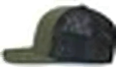 Pacific Headwear P151S Contrast Stitch Trucker Pacflex Snapback Cap - Moss Lt Charcoal Moss - Olive Gray / 7’’ 7 7/8’’